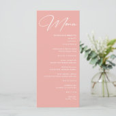 Menu Mariage Rose Pastel (Debout devant)