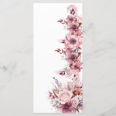 Menu Mariage rose Rose moderne Dusty (Dos)