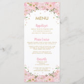 Menu Mariage Rose rose pâle rose (Devant)