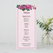 Menu Mariage Rose rose Rambler (Debout devant)