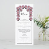 Menu Mariage Rose rustique rose pâle (Debout devant)