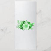 Menu Mariage Rose Silver Elegance Green (Dos)