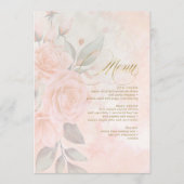 Menu Mariage Rose soft Blush ID828 (Devant)