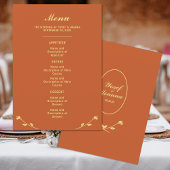 Menu Mariage Rose Terracotta