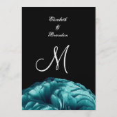 Menu Mariage Rose turquoise (Dos)