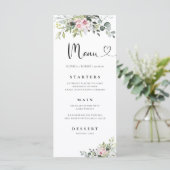 Menu Mariage Rose vert (Debout devant)