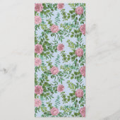 Menu Mariage rose Vintage (Dos)