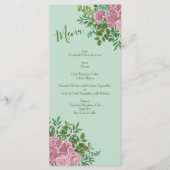 Menu Mariage rose Vintage (Devant)