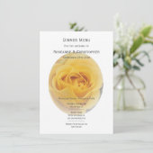 Menu Mariage Rosebud jaune (Debout devant)