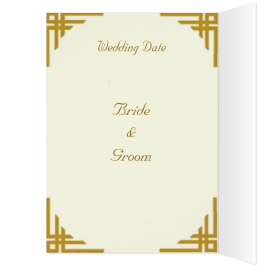 Menu Mariage Roses blanches (Intérieur (Gauche))