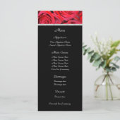 Menu Mariage Roses noires et rouges (Debout devant)