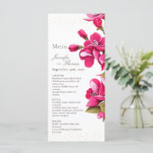 Menu Mariage Roses Sauvages Magenta (Debout devant)