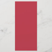 Menu Mariage rouge (Dos)