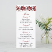 menu Mariage rouge floral (Debout devant)