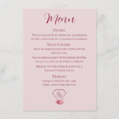 Menu Mariage rouge rose et rouge pourpre (Devant)