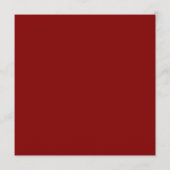 Menu Mariage rouge rubis floral minimal (Dos)