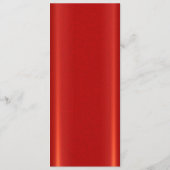 Menu Mariage rouge simple (Dos)