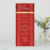 Menu Mariage rouge simple (Debout devant)