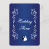 Menu mariage Royal Blue Colour Bride Groom (Devant)