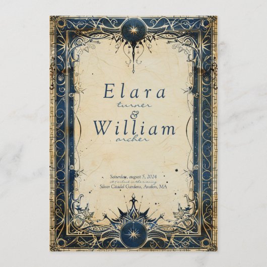 Menu Mariage royal de la Numérique (Dos)