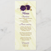 Menu mariage royal royal violet or fleuri (Devant)