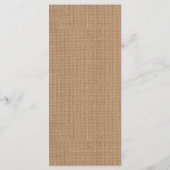 Menu Mariage Rustic Lace Burlap String Lights (Dos)