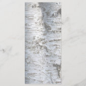 Menu Mariage Rustic Silver Birch Tree (Dos)