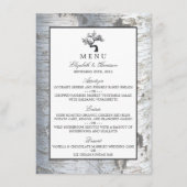 Menu Mariage Rustic Silver Birch Tree (Devant)