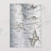 Menu Mariage Rustic Silver Birch Tree (Dos)