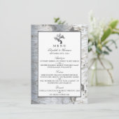 Menu Mariage Rustic Silver Birch Tree (Debout devant)