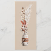 Menu Mariage Rustique Boho Pampas Grass Overlay Me (Dos)
