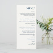 Menu Mariage rustique chic gris ardoise (Debout devant)