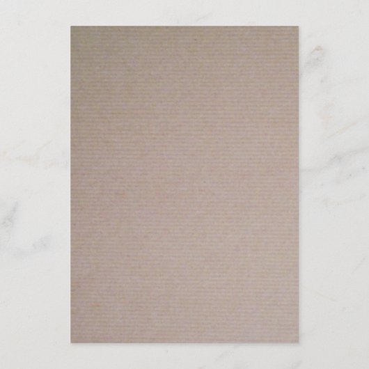 Menu Mariage Rustique Country Kraft (Dos)