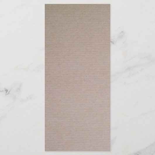 Menu Mariage Rustique Country Kraft (Dos)