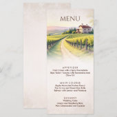 Menu Mariage rustique dans un vignoble romantique (Devant / Derrière)