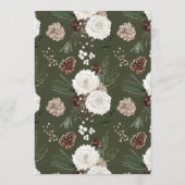 Menu Mariage rustique de pin d'hiver (Dos)