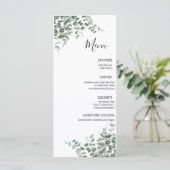 Menu Mariage Rustique de Verdure d'Eucalyptus (Debout devant)