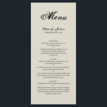 Menu Mariage rustique élégant<br><div class="desc">Un élégant menu rustique simple et mariage.</div>