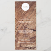 Menu Mariage rustique en bois (Devant)