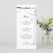 Menu Mariage Rustique Lilac Drape Tree Branch (Debout devant)