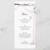 Menu Mariage Rustique Lilac Drape Tree Branch (Devant)