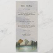 Menu Mariage Rustique Mountain & Lake Evergreen (Devant)