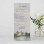 Menu Mariage Rustique Mountain & Lake Evergreen (Debout devant)