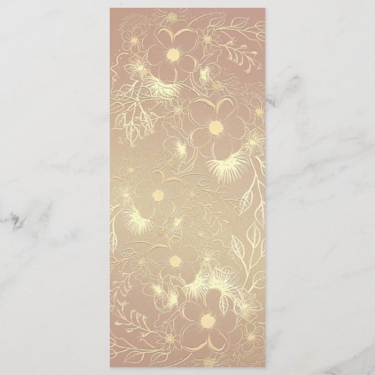 Menu Mariage rustique violet et or (Dos)