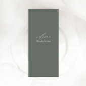 Menu Mariage Sage Green avec nom d'hôte et script