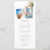 Menu Mariage Santorini Grèce (Devant)