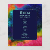 Menu Mariage Sci-Fi Galactique (Devant)