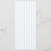 Menu Mariage Script Luxe Timeless Rayures Bleu Vintage (Dos)