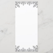 Menu Mariage Silver Winter Snowflake (Dos)