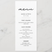 Menu Mariage simple (Devant)